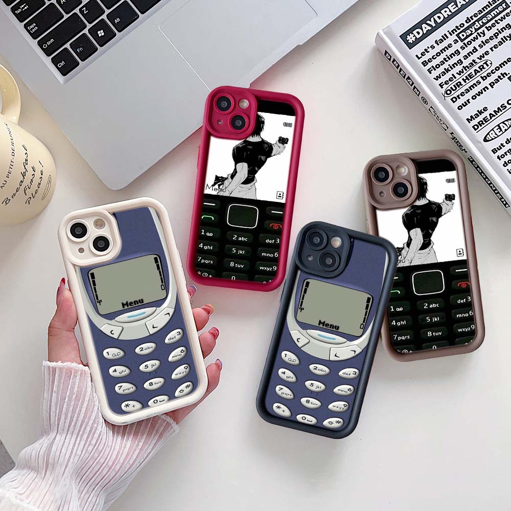 Sky Eye Ladder Phone Case for iPhone 15 14 13 12 Pro Max Samsung A15 A25 A24 A14 Huawei Honor 90 Angel Eye Soft Cover A46 Funny Retro Button Design