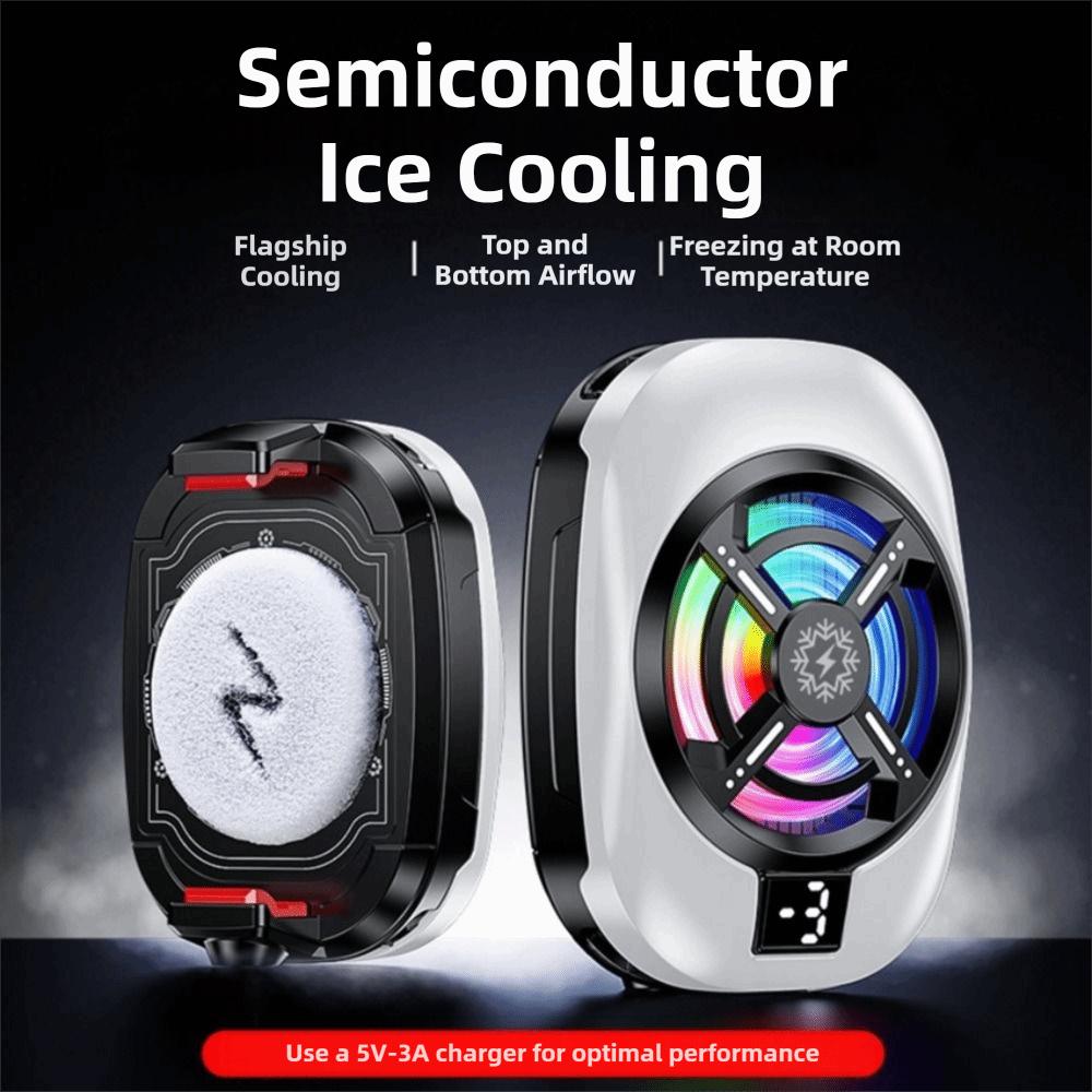 Digital Display Portable Phone Cooler Powerful Cooling Fan Phone Cooler Backclip  Gaming