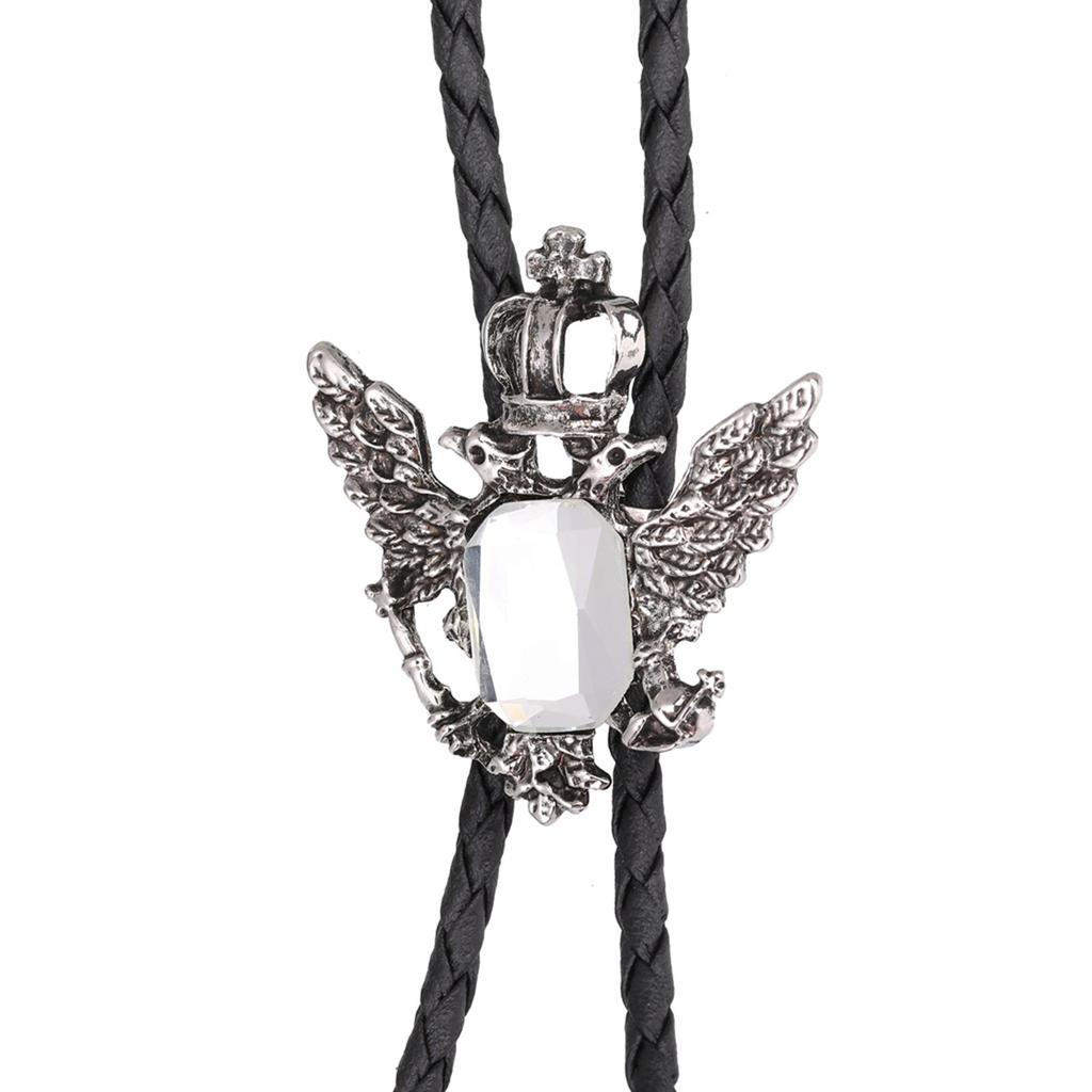 Галстук боло для мужчин Карнавальный Западный галстук Орел и драгоценные камни Пряжка Галстук боло для рубашки Свитера Декоративный галстук для мужчин