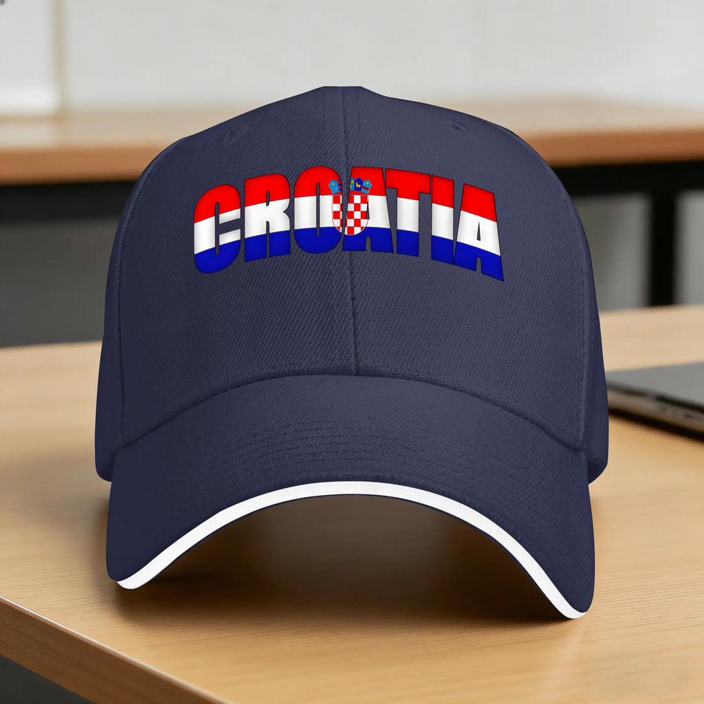 Croatia Hrvatska Flag Zagreb Croatian Baseball Cap Couple Women Summer yk Cool Hiking Fishing Sunscreen Snapback Cap