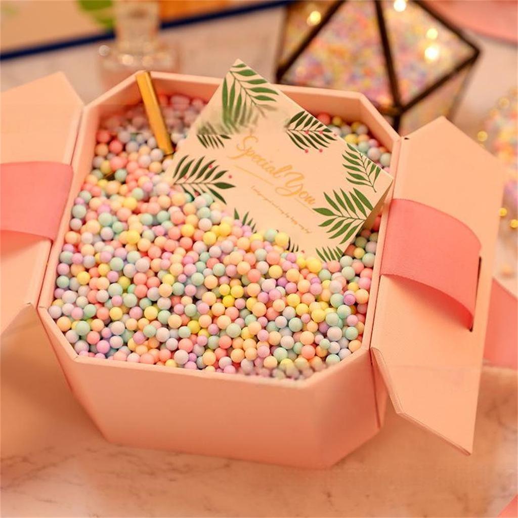 Colorful Foam Beads Pellets Multi Color Foam Balls Polystyrene Styrofoam Filler Bubble Ball Wedding Party Decoration