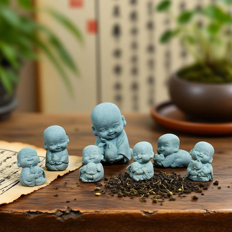 Статуэтка Животного Монаха из смолы, Декорация Zen Stone, Просветляющее Искусство для Сада, Настольный Дисплей