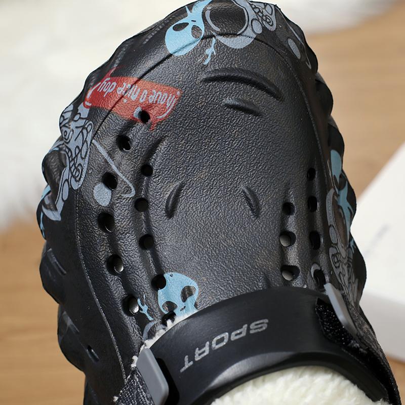 Модные новые мужские зимние тапочки, удобные теплые домашние тапочки, летние съемные сандалии, мужские повседневные нескользящие плюшевые меховые сабо для мужчин