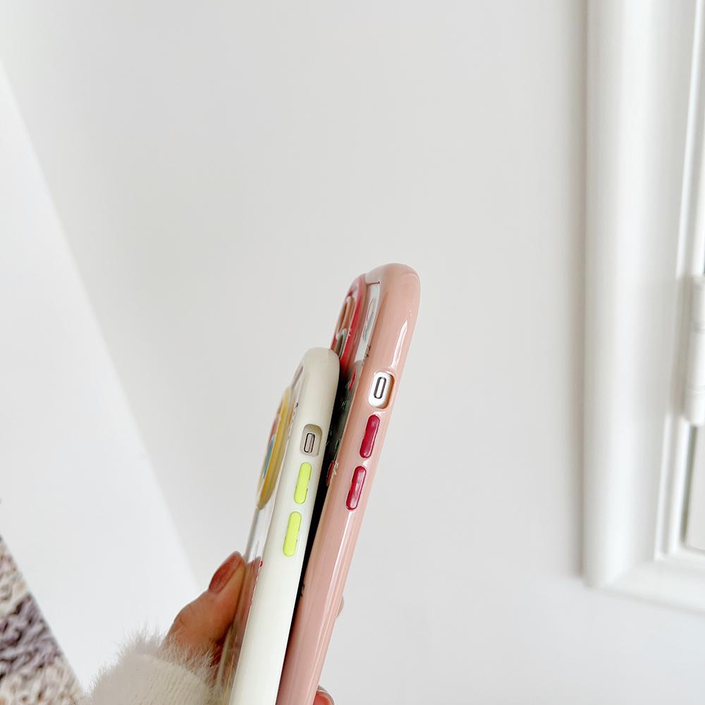 Противоударный бампер с изображением кролика и мультяшного медведя, чехлы для телефонов для Iphone 14 11 12 13 Pro Max, мягкая прозрачная задняя крышка