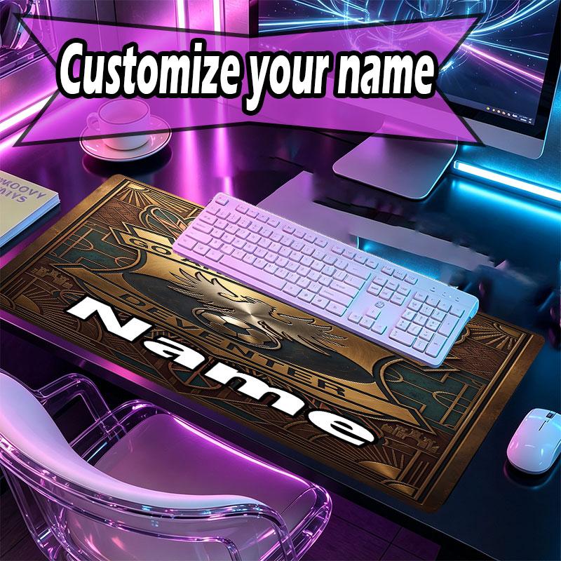 Custom Name Personalized Go Ahead Eagles Pattern Mousepad, Laptop PC Desk Mat, Decorative Desk Mat for Home Keyboard Pad Gift
