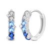 Серьги-кольца из серебра 925 пробы с синим цирконом, ловцом снов, пером, звездой, луной, милым когтем для женщин, тонкие ювелирные изделия в подарок на день рождения