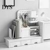 DIY Desktop Storage System Perforated Board Rack Mount Shelf for Office Multifunctional Bookend Organizer Supplies Stationery Book, Multi-Functional