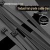 Green Forest Self-Locking Nylon Cable Ties - White & Black, Durable Fastening Solution