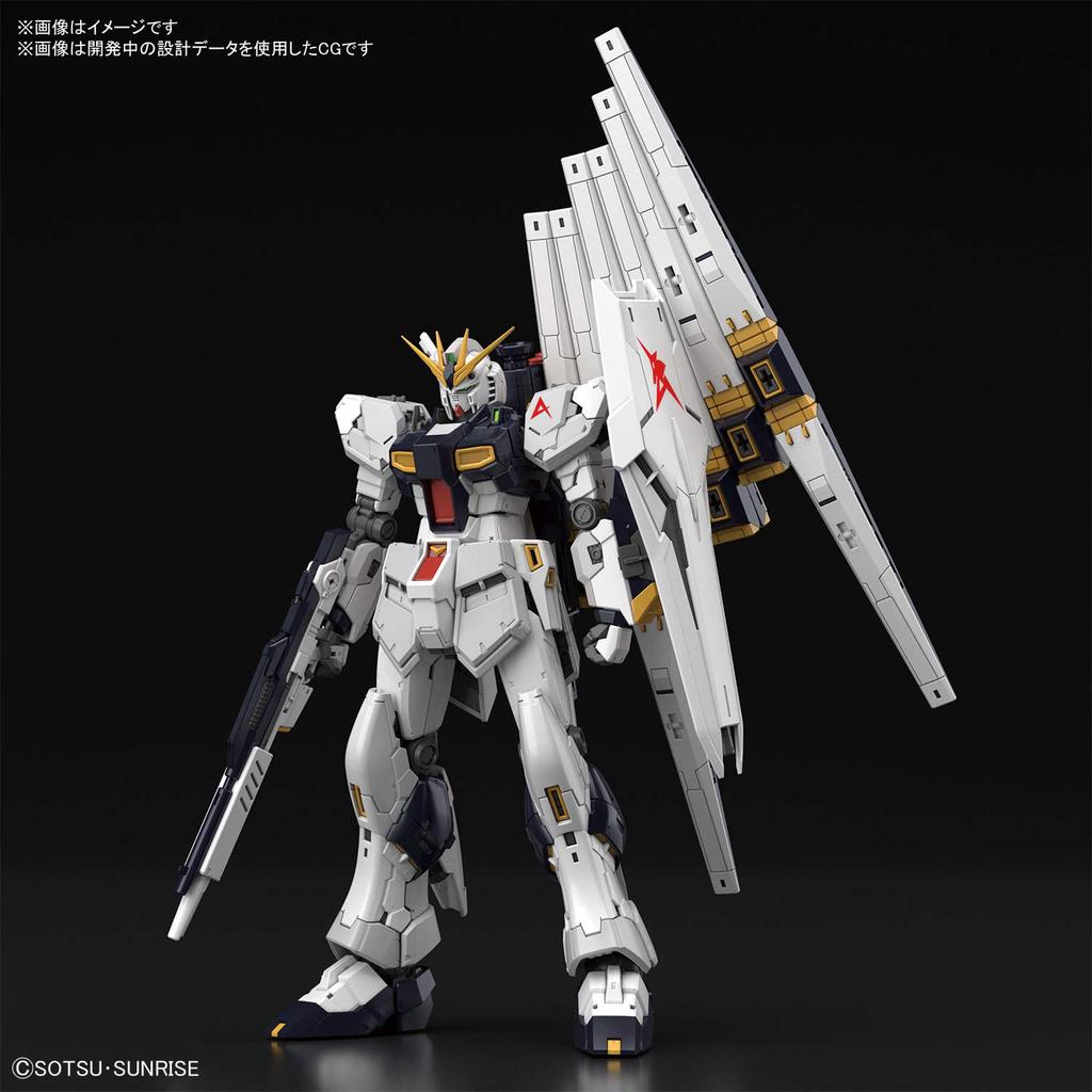 BANDAI SPIRITS RG Mobile Suit Counterattack Nu Gundam Scale Plastic Model Gundam Char's 1/144 Pre-Colored