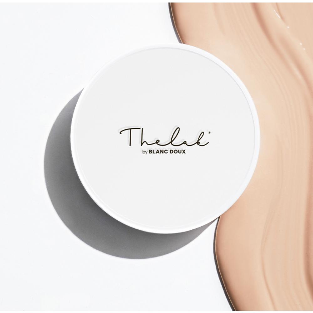 The Lab by Blanc Doux Oligo Hyaluronic Acid Healthy Cream Cushion Foundation 12g + Refill, No. 01 Ivory, 1 Set