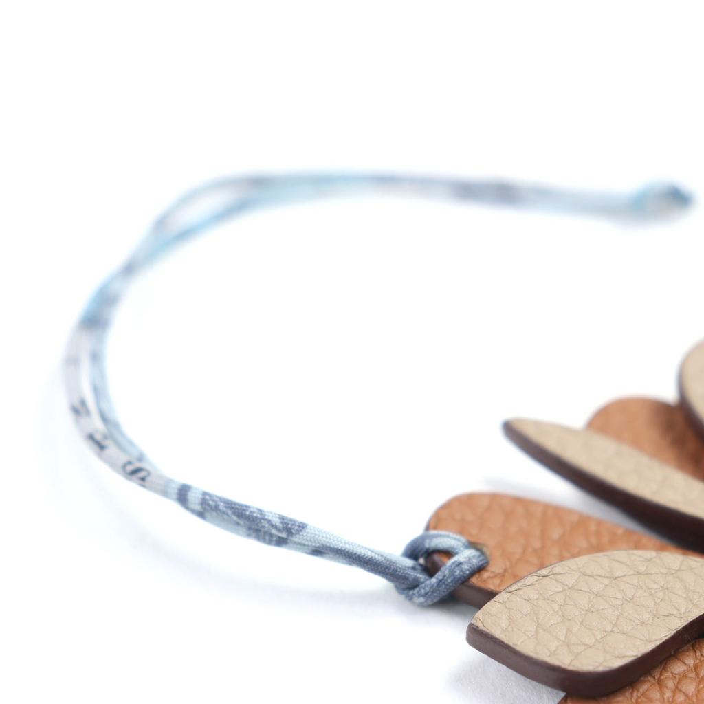 HERMES charm Petite Ash Magnolia Brown orange leather Women Used