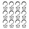 12 Pcs Shower Curtain Hooks Rust Proof Metal Shower Curtain Hooks Double Sided Smooth Shower Curtain Holders with Beads