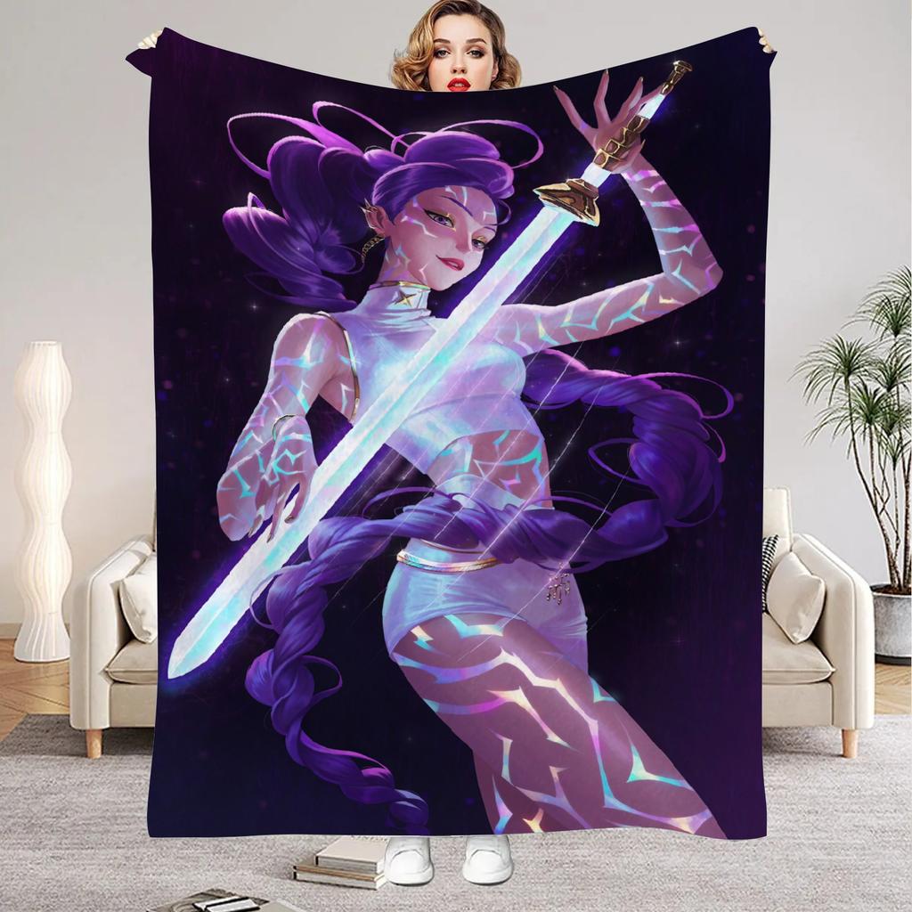Huntrix Blankets K Pop Demon Hunters Rumi Zoey Mira Soft Warm Throw Blanket Kids Living Room Couch Sofa Bed Christmas Giftsmas