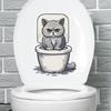 Наклейки на туалет Angry Cat Ванная комната Декор для дома Наклейки на стену