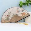 Бамбуковый каркас Рука Ручной веер Традиционное ремесло Веер для танца Ханфу Украшение для дома Орнамент Ремесло