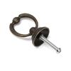 Ring Pattern European Style Retro Furniture Knobs Single Hole Bronze Handles Wardrobe Pulls