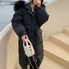 Длинный пуховик, зимнее женское модное пальто 2021, зимние повседневные парки с капюшоном, женская уличная корейская модная одежда, меховые пальто