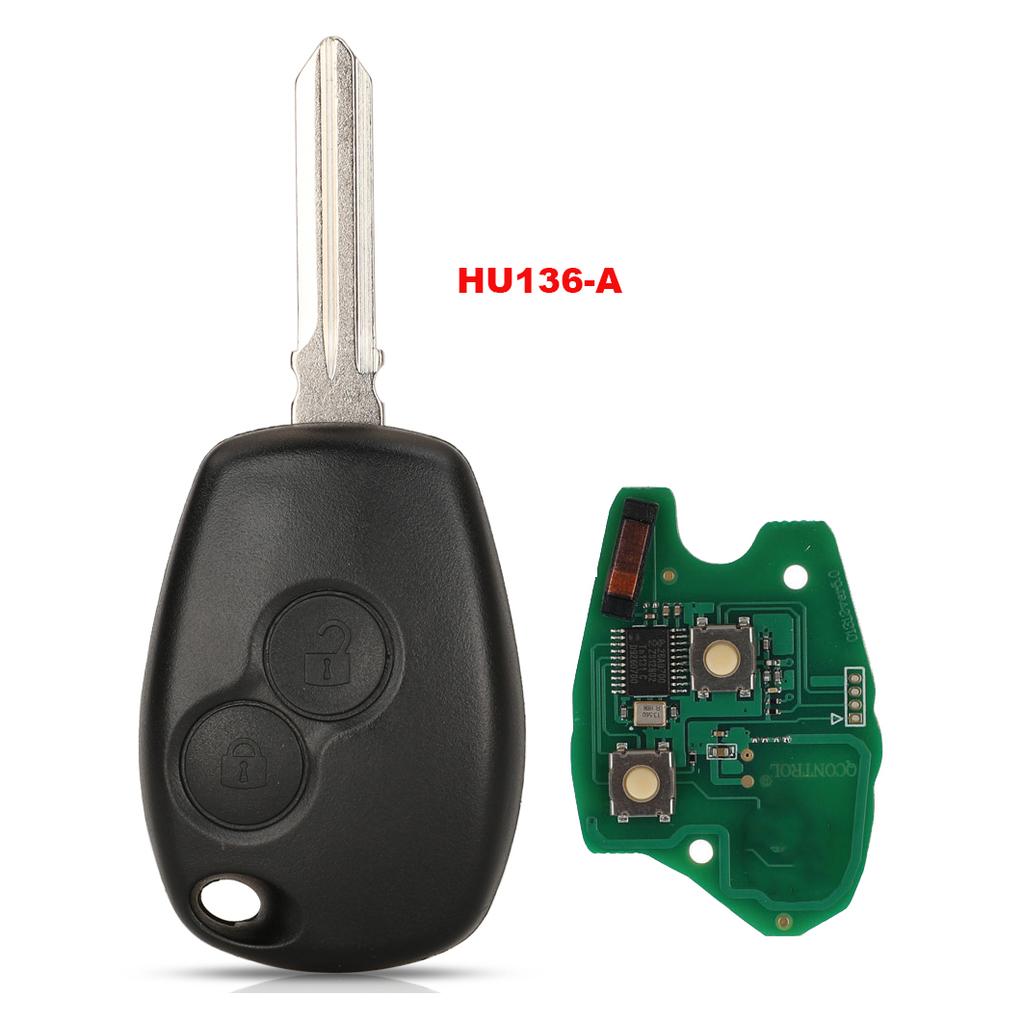 Jingyuqin 2 Buttons Remote Key For Renault Duster Modus Clio 3 Twingo DACIA Logan Sandero Kangoo 433MHz PCF7947/7946/4A Chip