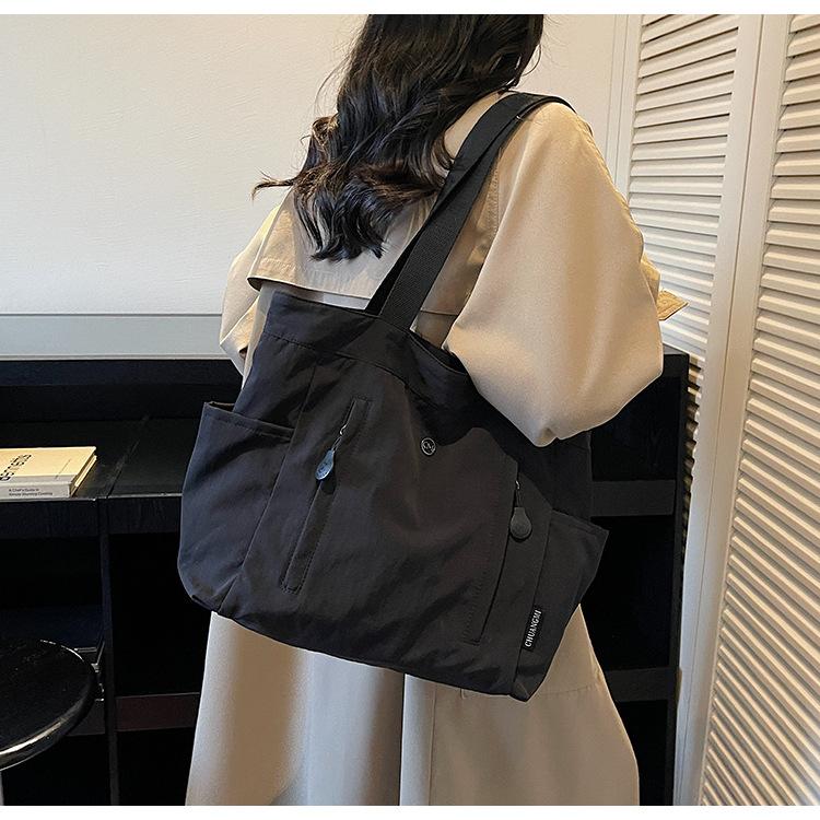 Women's Large Capacity Nylon Tote Bag, Casual Shoulder Bag for Students