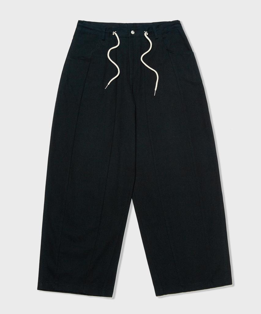 GLW Wide Cut Balloon Pants Cotton Black