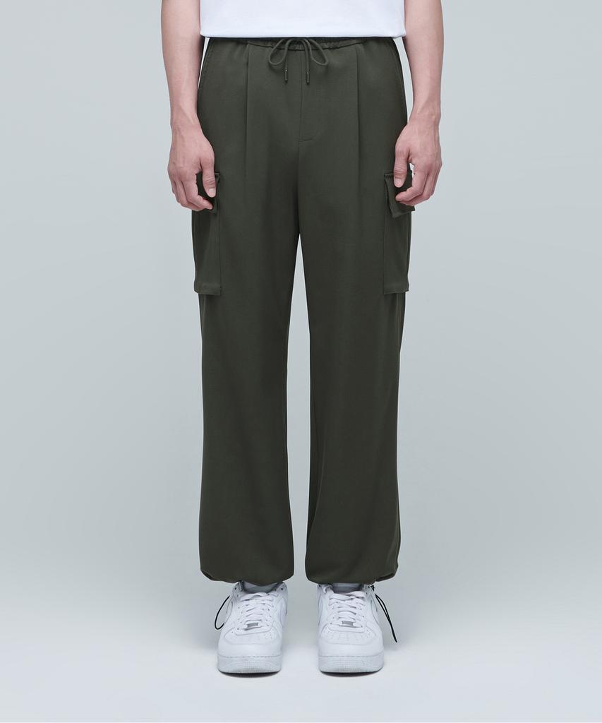 MUSINSA STANDARD Wide Banded Cargo Slacks [Dusty Khaki]