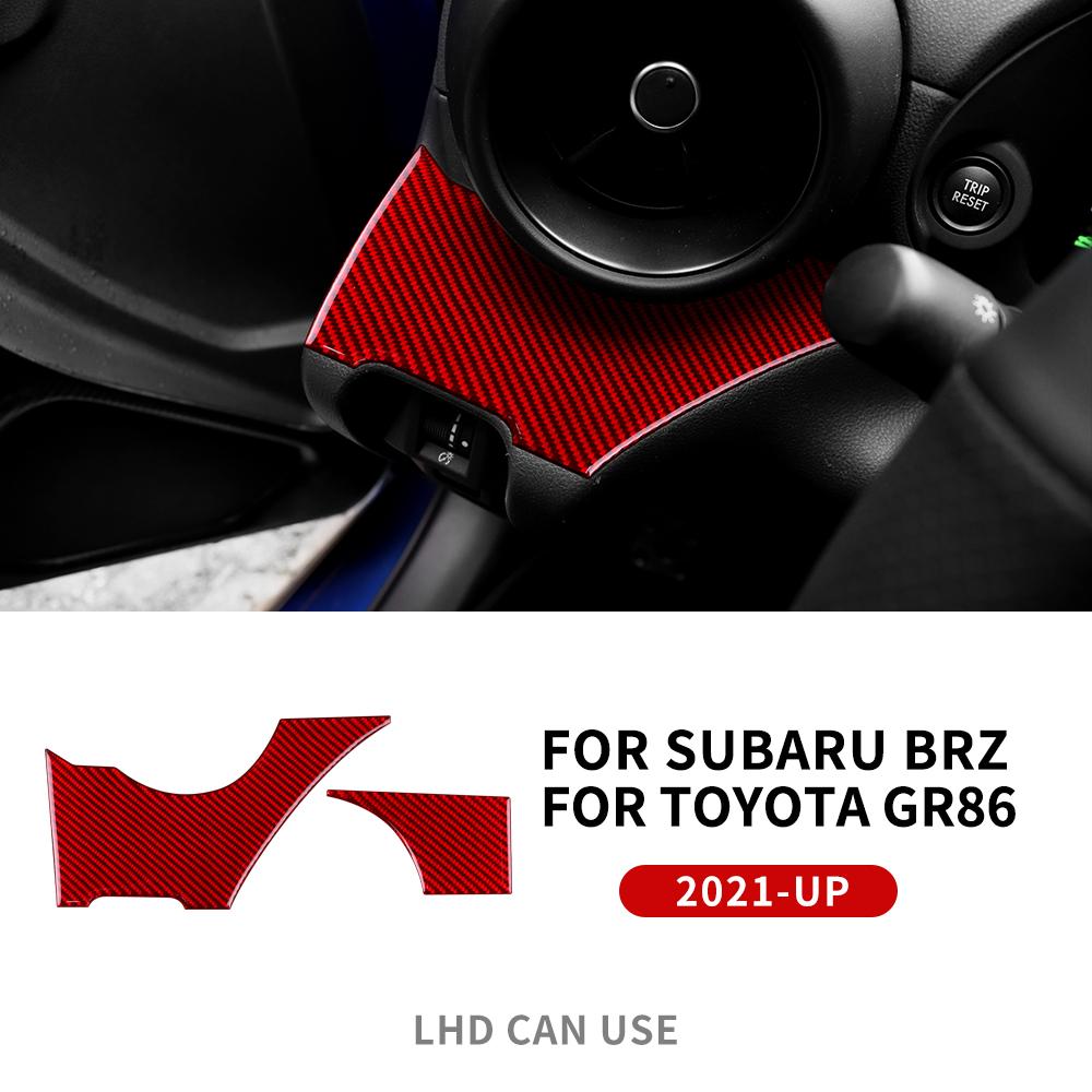 Real Carbon Fiber Sticker For Subaru BRZ Toyota GR86 2021 2022 2023 2024 Car Center Console Decorative Interior Trim Accessories