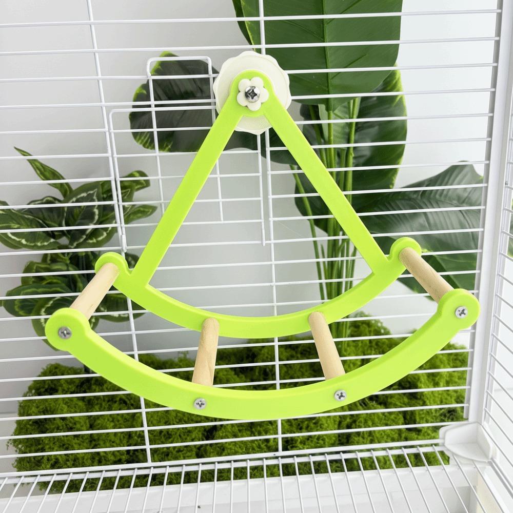 Rotating Parrot Swing Toy Bite Resistant Rocking Perch Stand Bird Cage Stand Entertainment