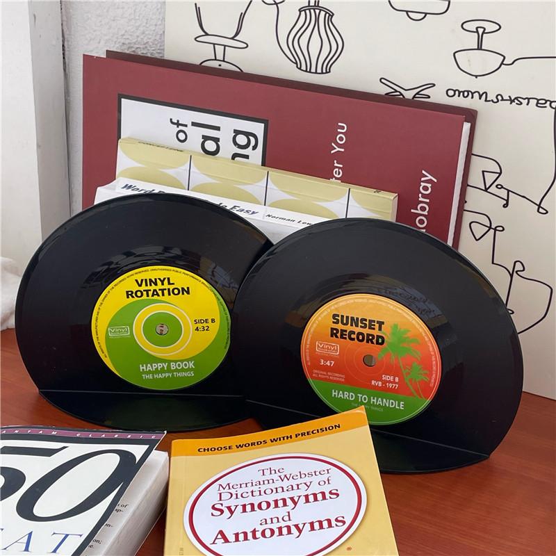 Виниловые держатели для книг CD Креативные подставки для записей Настольные украшения Rubbie Vintage Перегородка для книг Офисные аксессуары