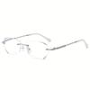 2PCS Reading Glasses Frameless Diamond Trimming Presbyopic Glasses Anti Blue Super Light Reading Glasses