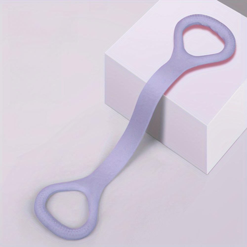 [2pcs Silicone Yoga Bands] 2pcs High-Quality Silicone 8-Shaped Yoga Resistance Bands | Textured Grip for Back, Waist & Arm Workouts