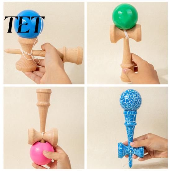 Professional Catching Cup Solid Wood Kendama Ball Catch Toy, Balance Durable Grip Classic Skill Hand Eye Coordination Toy Game, And Reaction Training