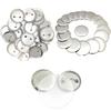 YiiYiiGO 58mm Tin Badge Parts Round Material for Tin Badge Machine Materials Tin Badge Making Supplies DIY Set of 100