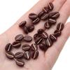 30pcs Hand Paint Acrylic Coffee Bean Loose Spacer Beads for Necklace Bracelet Earring DIY Jewelry Making