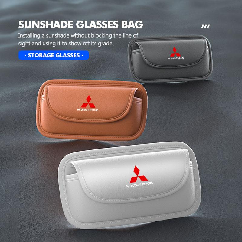 For Mitsubishi Car Sun Visor Glasses Case Sunglasses Holder Storage Box Lancer ASX Pajero Mirage Attrage Xpander Outlander