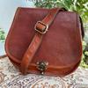 Leather Crossbody Bag for Women Messenger Bag Leather Handbag with Back Zip Pocket Small Tote Bag Adjustable Strap Shoulder Bag and Purse