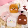 USB Cable Storage Cosmetic Bags Plush Rabbit Bear Purse Zipper Coin Wallet Sanitary Napkin Bags