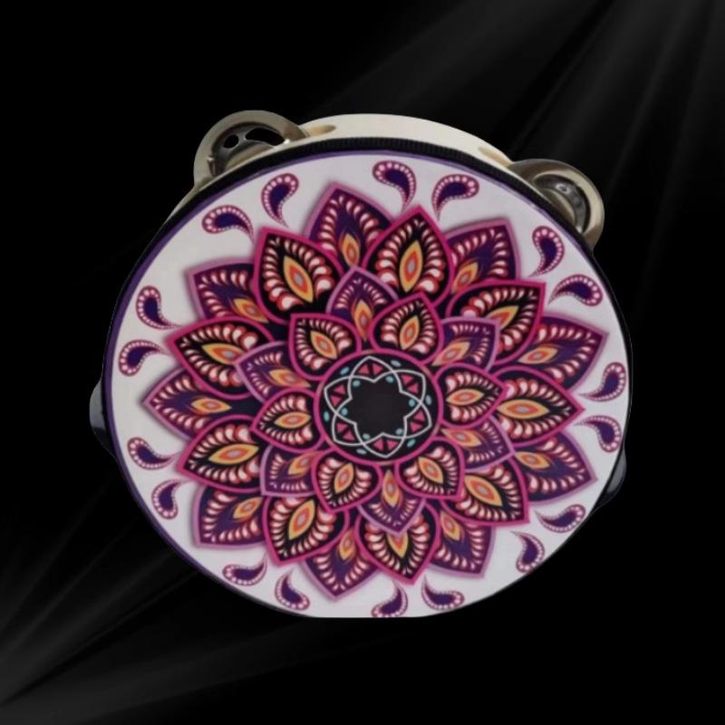 6-дюймовый тамбурин в дуньхуанском стиле: Древний Перформанс Ручной Барабан и Инструмент Орфа