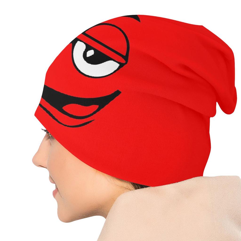 Красные конфетные лица M Шоколадные осенние женские теплые шапочки, двойные теплые шапки с капюшоном