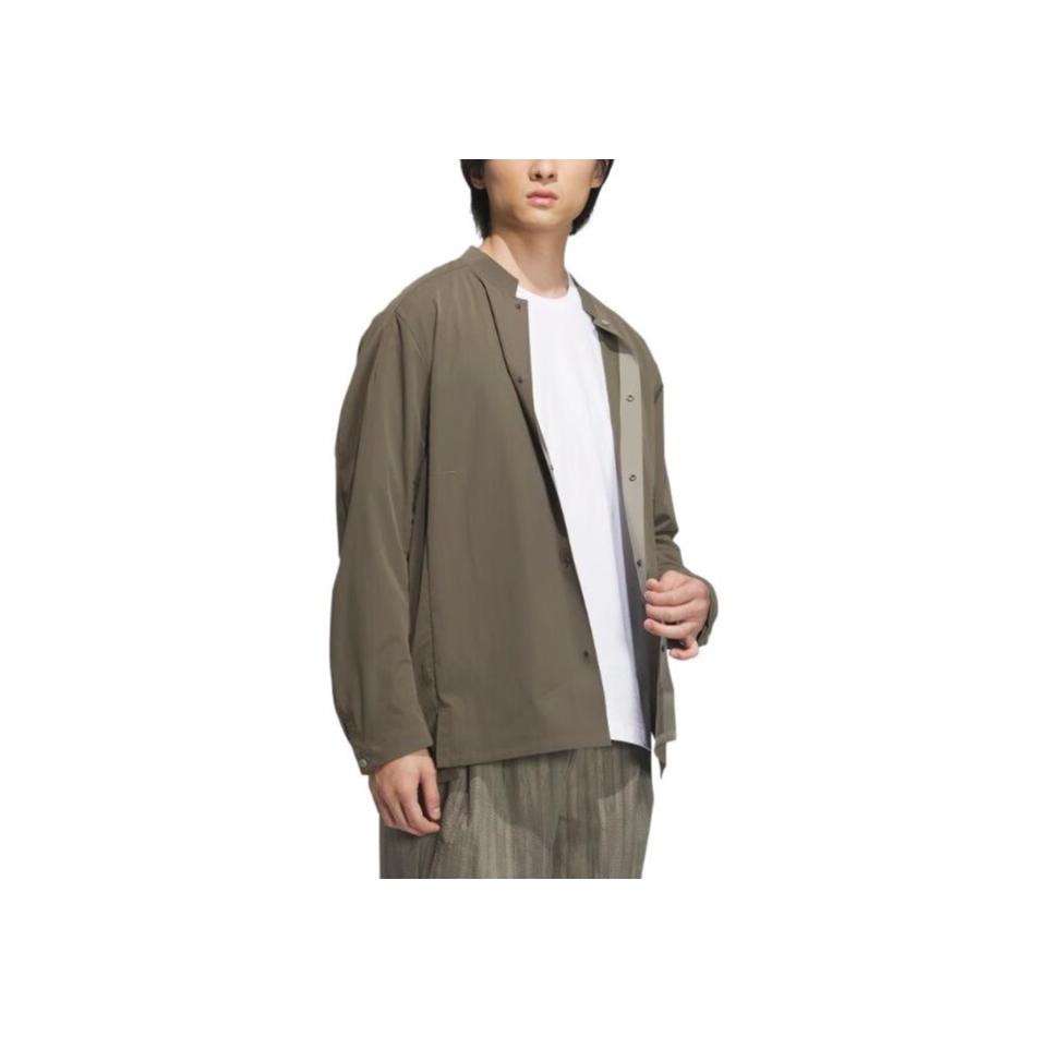 adidas Мужская быстросохнущая рубашка с длинными рукавами Originals, топы цвета хаки IW1511