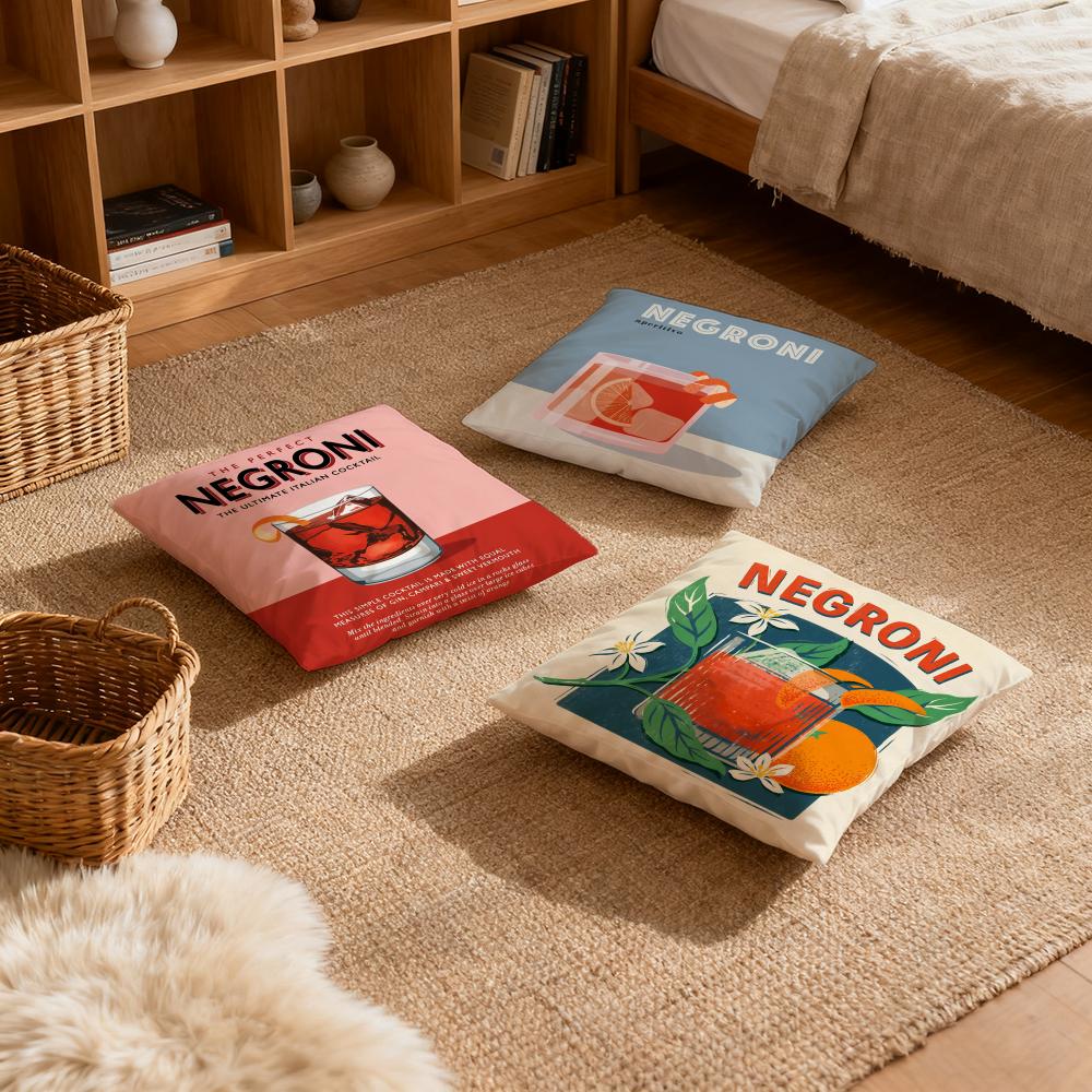 Pillow Case luxurious home office, sofa decorative Multi sized car seat cushions, pillowcases Negroni Cocktail