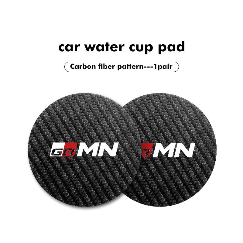 RE12Pcs Car Coaster Water Cup Anti-slip Pad Mat For Toyota Crown GR Sport Corolla YARIS Auris C-HR Hilux Vios Prius
