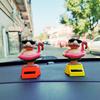Solar Powered Swinging Master Car Ornament Cartoon Dancing Animated Doll Automobile Dashboard Decoration Cute Car Accessories
