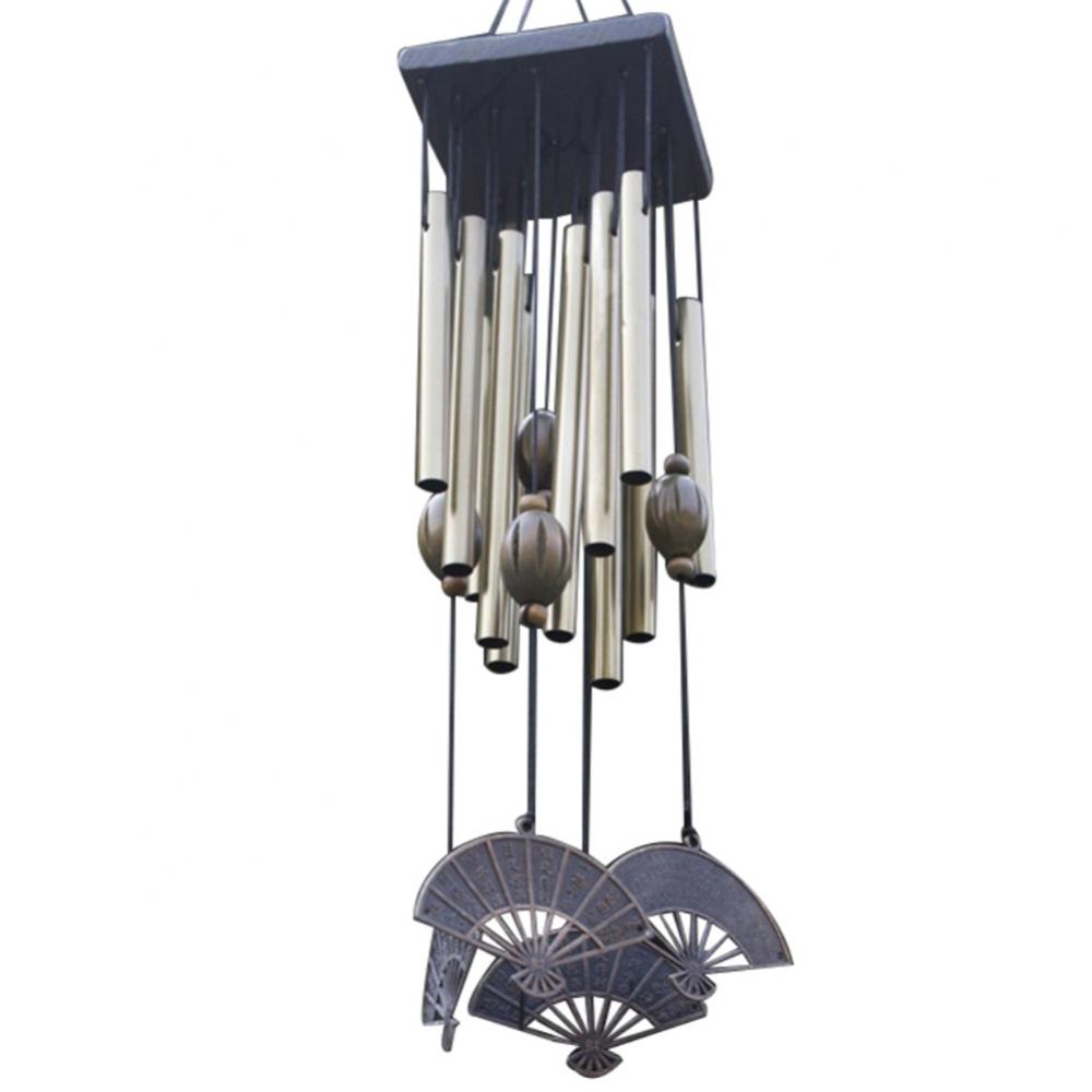 Factory Price Wind Chimes 66cm Hot Sales Metal Pipe Fan Wall Hanging Home Balcony Ornament Wind Chime Garden House Decoration
