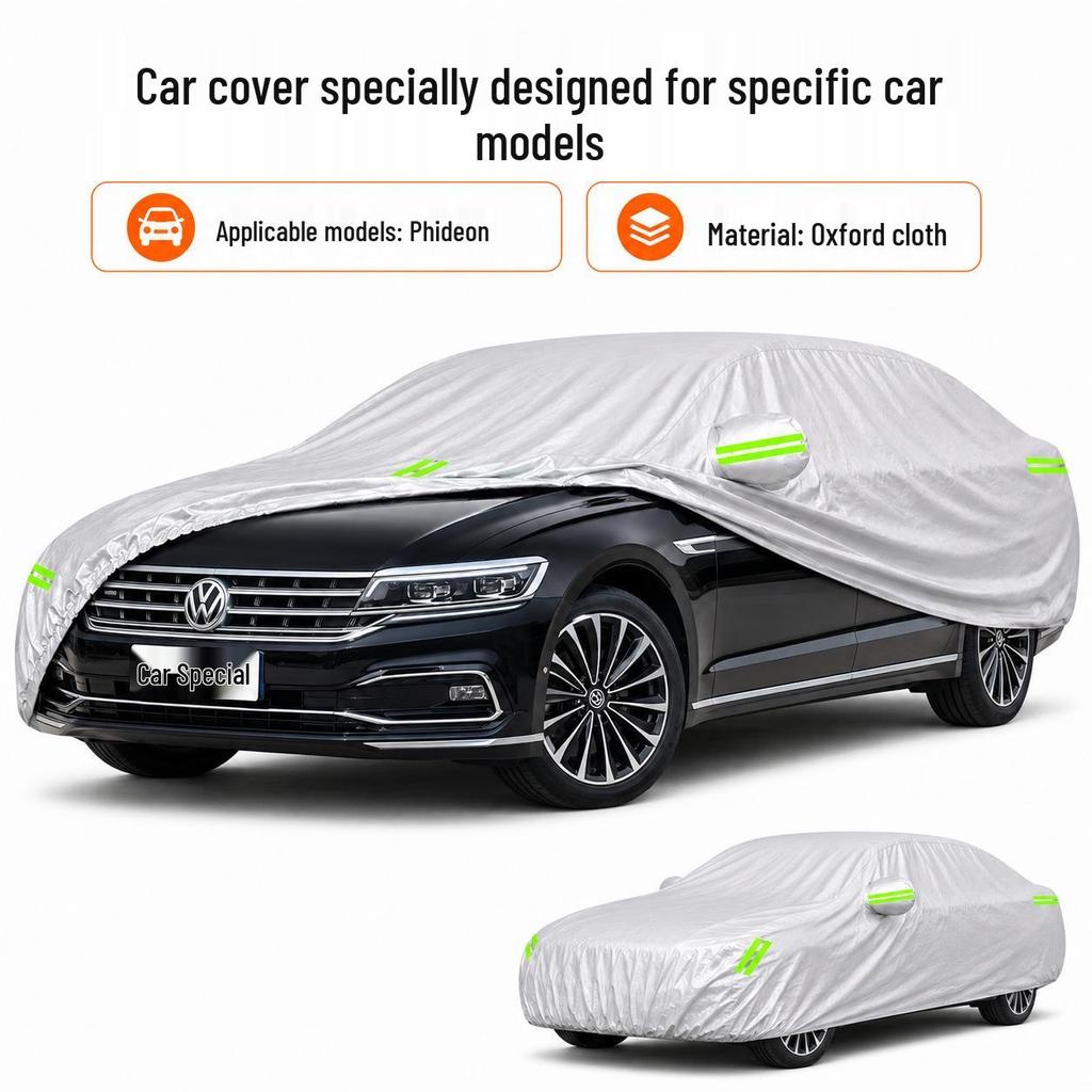 Чехол для автомобиля Phaeton: Защита от солнца, Водонепроницаемый, Теплоизоляция, Всесезонная универсальная Оксфордская ткань