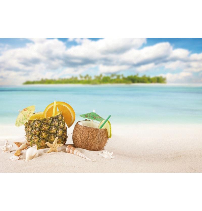 Tropical Beach Backdrop Decoration Seashell Starfish Summer Vacation For Pool Party Celebration Backgrounds For Photographs