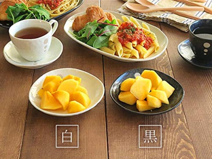 Tableware East Японская посуда Треугольная маленькая тарелка в горошек 4 размера Черная (Серия Dot Monotone) Маленькая тарелка Сервировочная тарелка Салатная тарелка