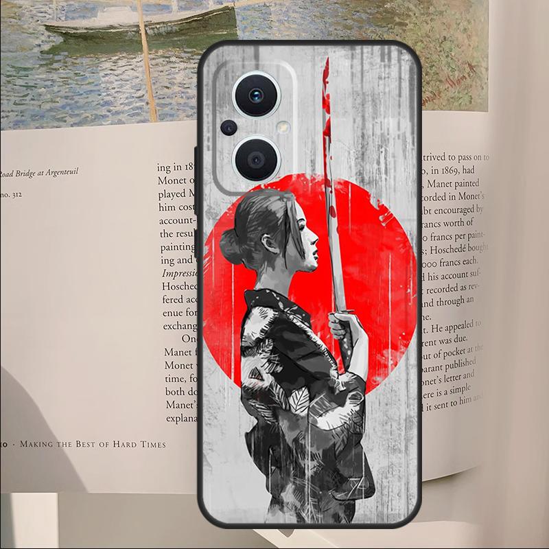 Red Sun Japanese Anime Cover For OPPO Reno 14 13 12 11 10 Pro 12F 12 11F 13F 14F 7 8 Lite OPPO Find X6 X5 X8 Pro Case