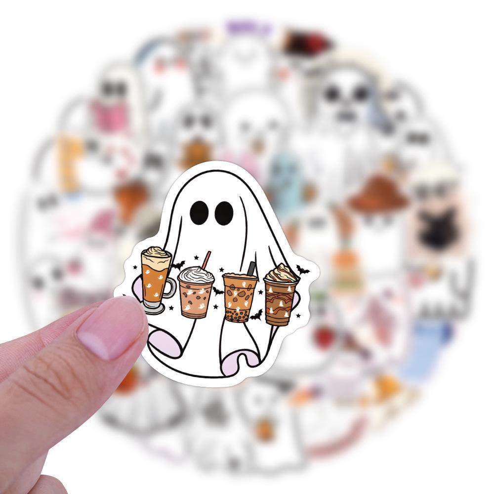 60 Милых Граффити Наклеек с Привидениями для Машины, Багажа, Чашки и Канцелярских Принадлежностей
