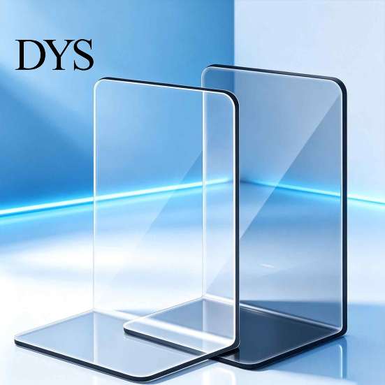 Decorative Book Organizer for Desk 1 Pc Clear Bookend Heavy Book, Acrylic Shelf Organizer, Vertical Workstations L Shaped Stopper Bedroom Library
