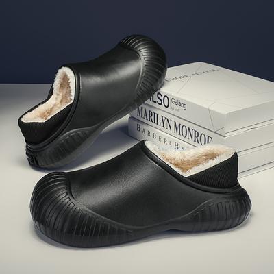 Модные Зимние Новые Женские Хлопковые Тапочки для Дома Универсальные Осенне-Зимние Парные Теплые с Закрытым Носком Толстая Подошва Мужские Хлопковые Туфли